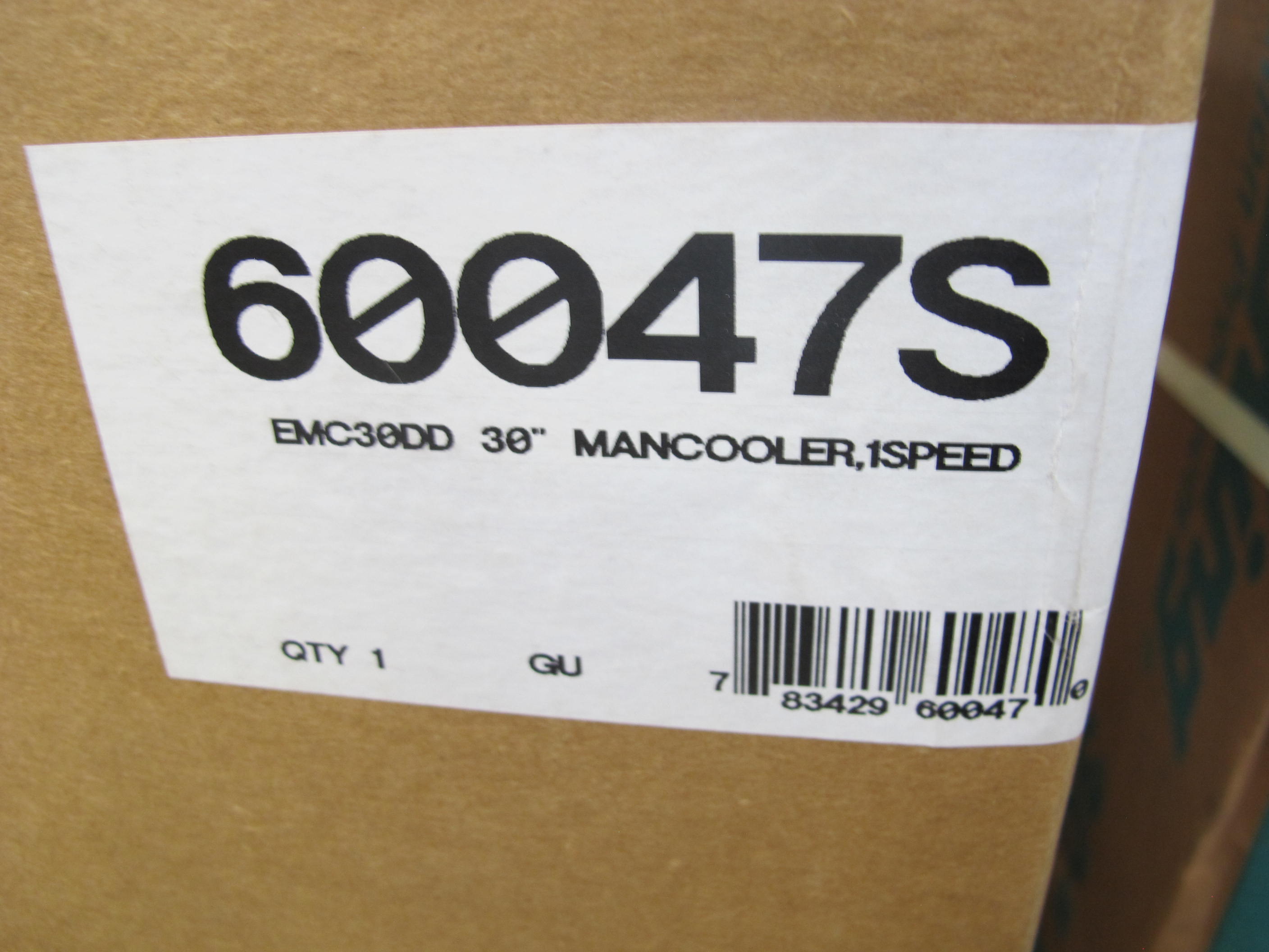 MANCOOLER, INDUSTRIAL FLOOR FAN, 30". LOADING & HANDLING FEE $15-4057